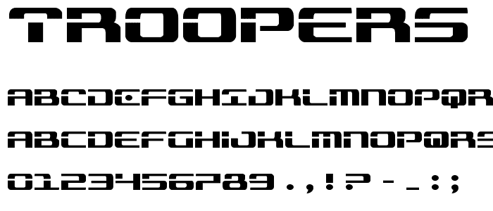 Troopers Regular font